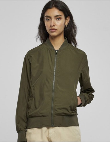 BUI-BY044-Ladies Nylon Bomber Jacket